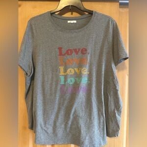 Maurices Gray Love Graphic Tee